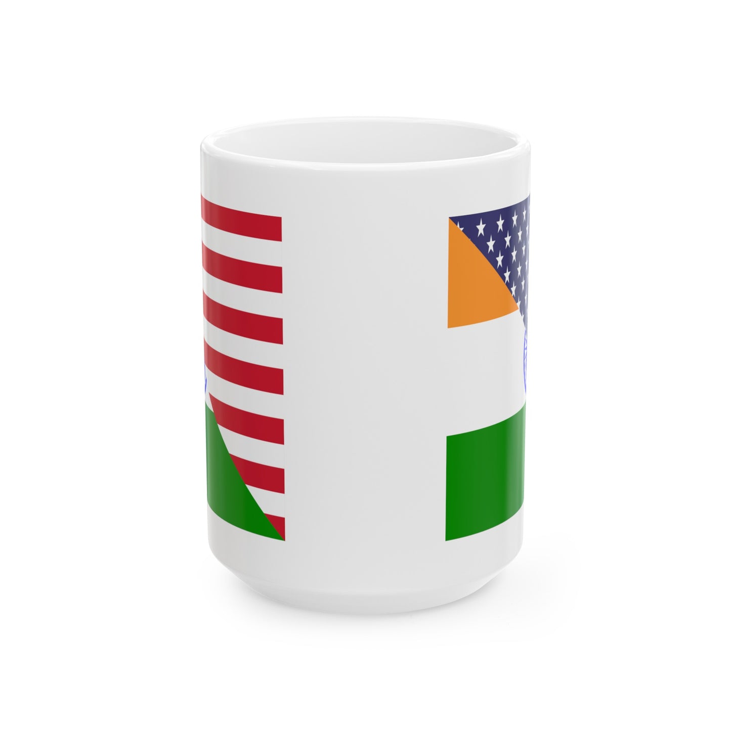 Indian American Flag Half India USA Ceramic Mug 11oz, 15oz Cup