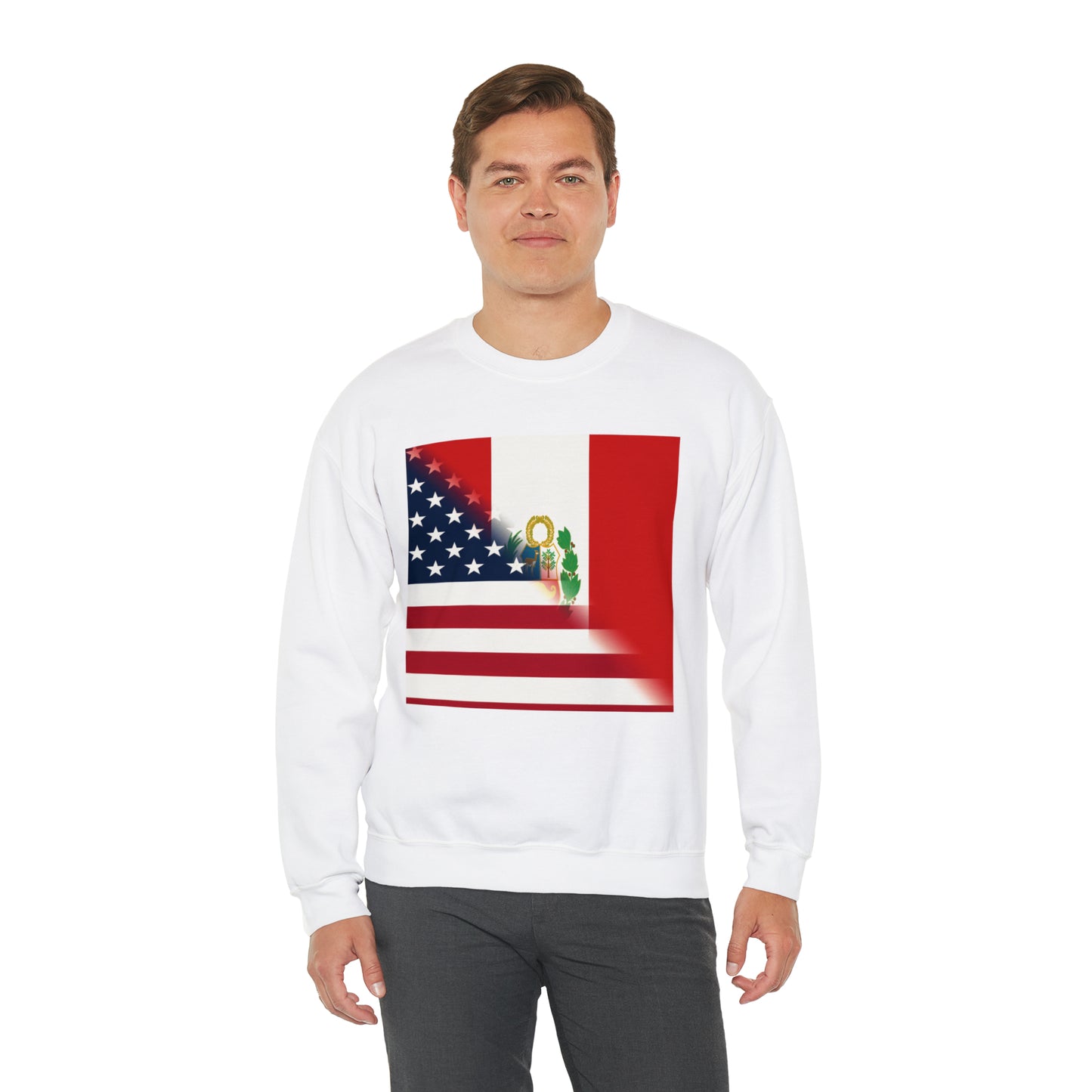 Peru America Flag | Peruvian American Flag Unisex Sweatshirt