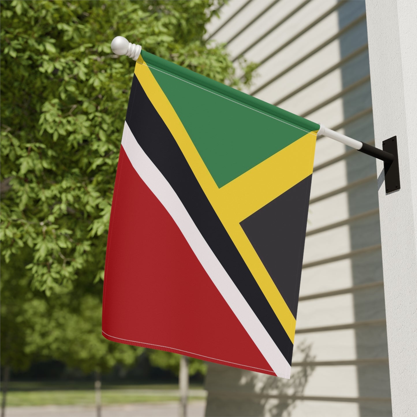 Jamaica Trinidad Flag Jamaican Trini Garden & House Banner