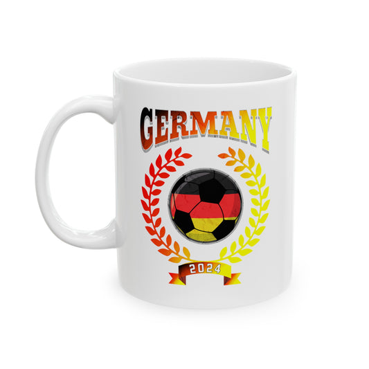 Germany 2024 Soccer Football Championship Games German Team Ceramic Mug 11oz, 15oz Cup