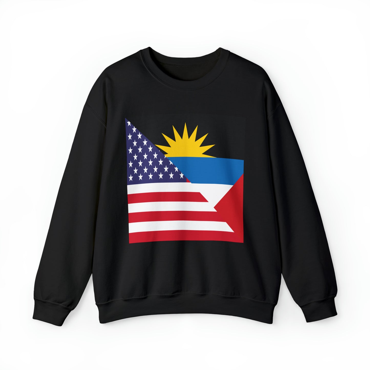 Antigua and Barbuda American Flag Antiguan USA Unisex Sweatshirt