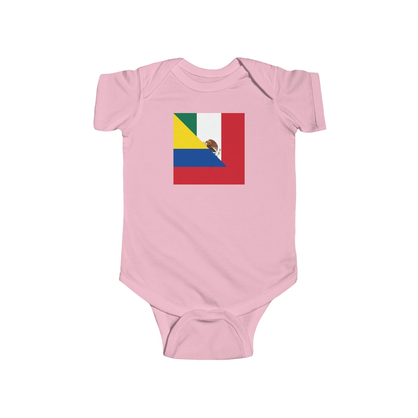 Mexican Colombian Flag Baby Bodysuit | Half Mexico Colombia