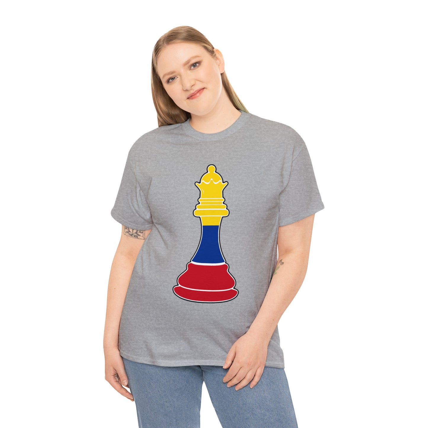 Colombian Queen Flag Chess Piece Colombia T-Shirt | Unisex Tee Shirt