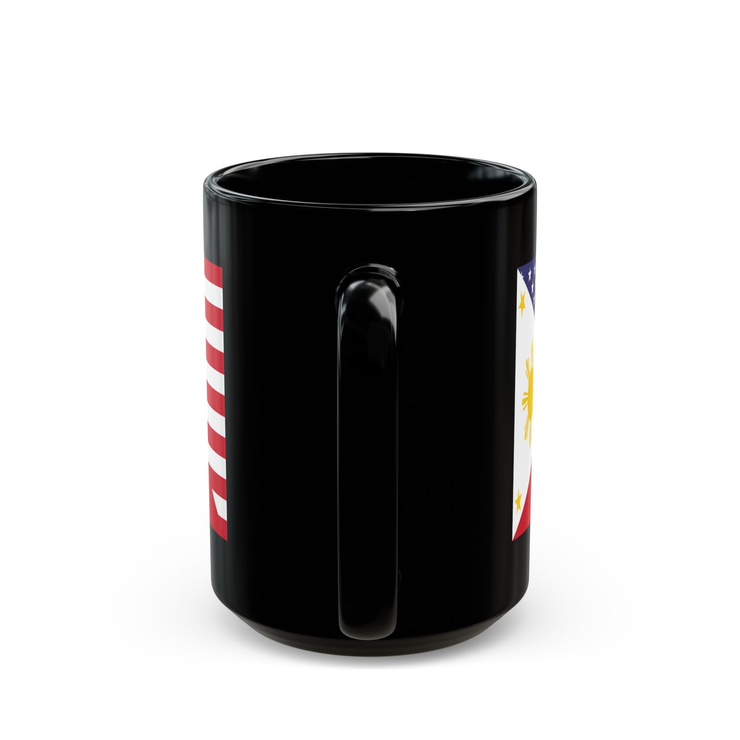 Filipino American Flag Half Philippines USA Black Mug (11oz, 15oz)