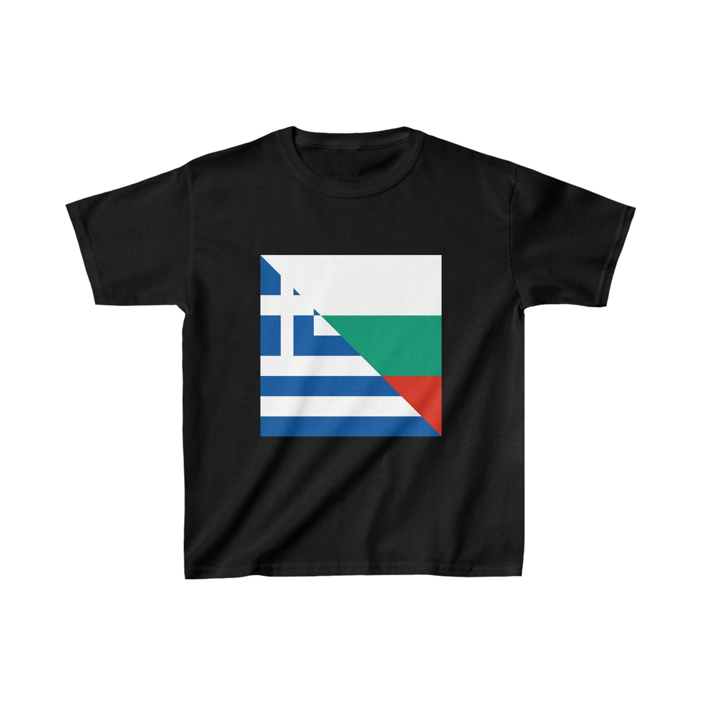 Kids Greece Bulgaria Flag Greek Bulgarian T-Shirt | Unisex Tee Shirt