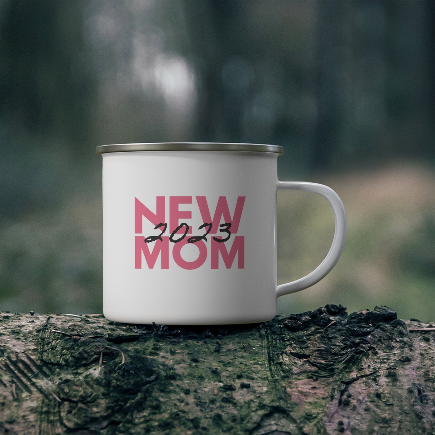 New Mom 2023 First Time Mother 2 12oz Enamel Mug