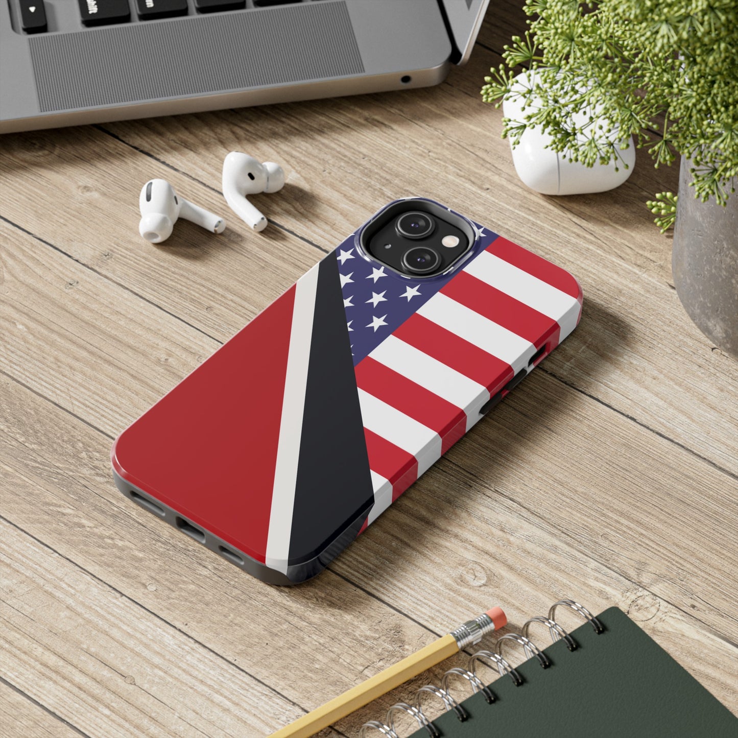 Trinidad American Flag Trini USA Tough Phone Cases