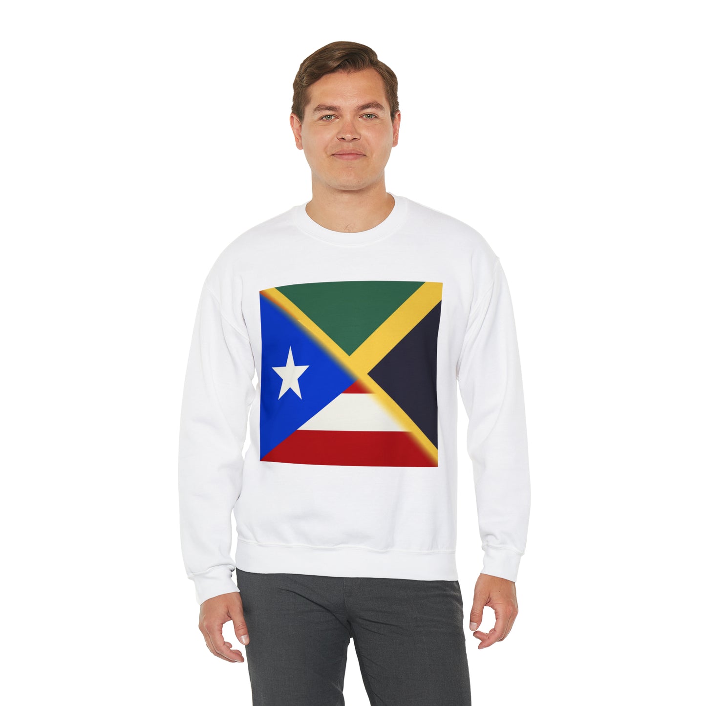 Jamaica Puerto Rico Flag | Jamaican PR Flag Unisex Sweatshirt