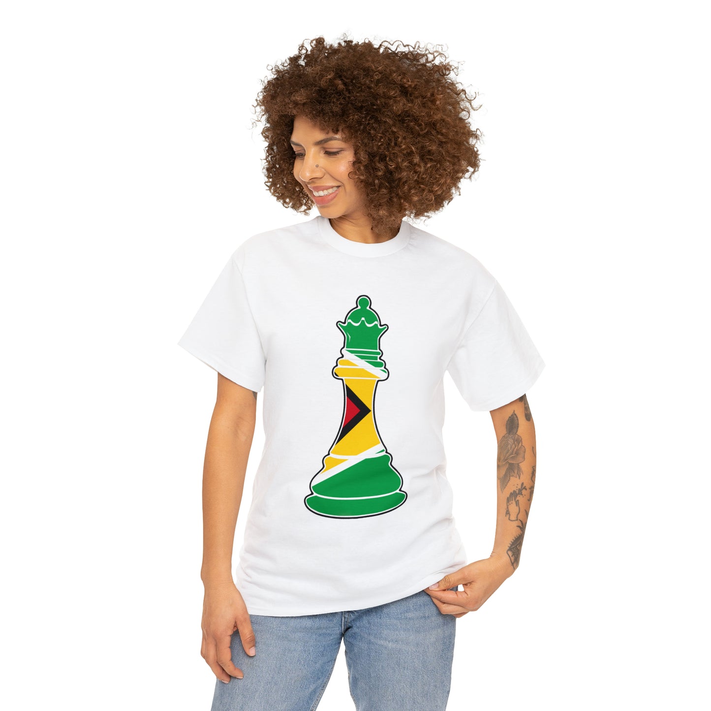 Guyanese Queen Flag Chess Piece Guyana T-Shirt | Unisex Tee Shirt