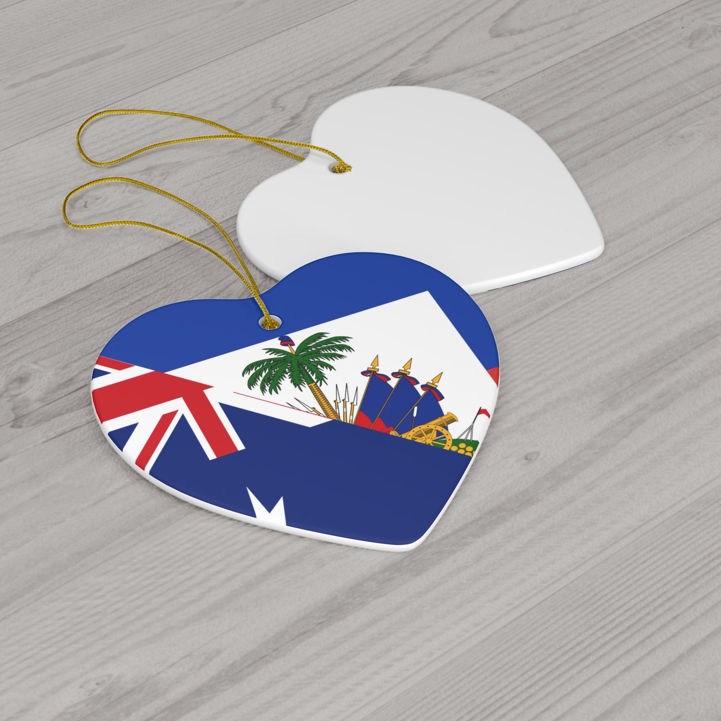 Australian Haitian Flag Australia Haiti Ceramic Ornament | Christmas Tree Ornaments