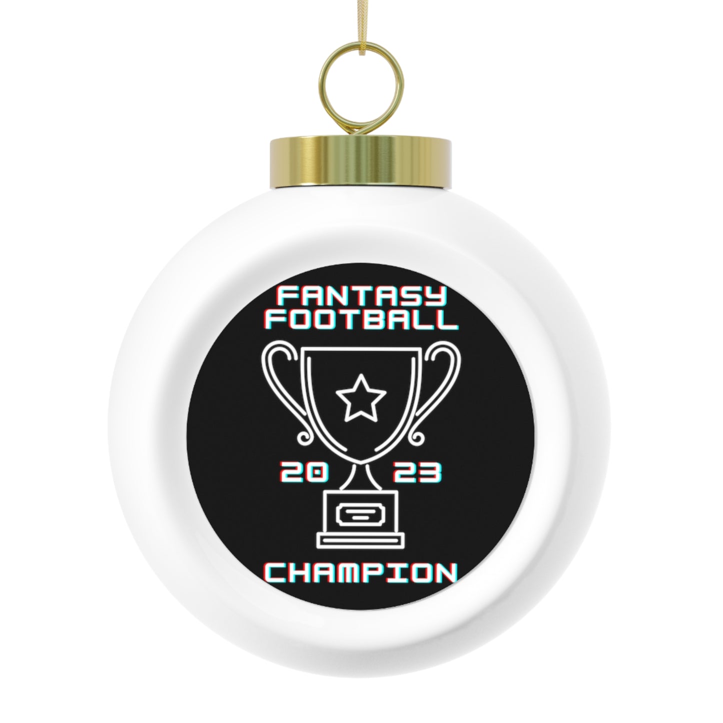 2023 Fantasy Football Champion Fantasy Champ Christmas Tree Ball Ornament