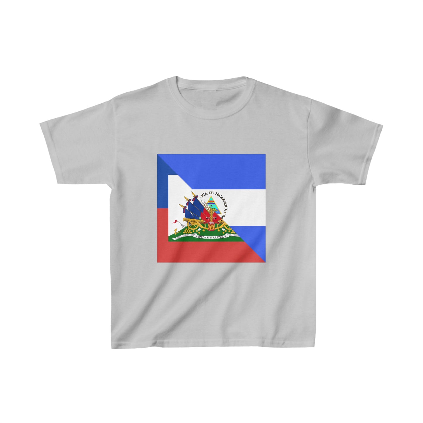 Kids Haiti Nicaragua Flag | Half Haitian Nicaraguan T-Shirt | Unisex Tee Shirt