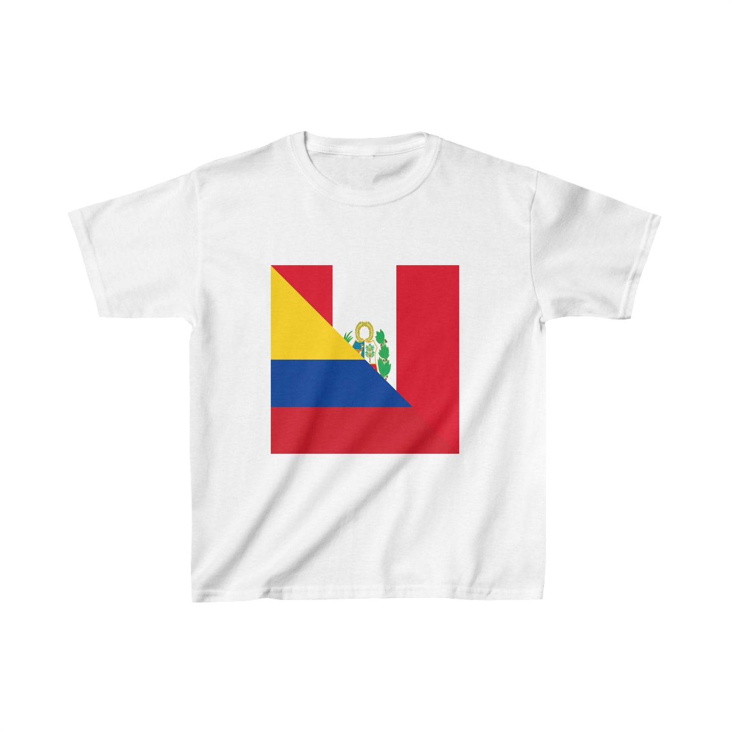 Kids Peru Colombia Flag Peruvian Colombian T-Shirt | Unisex Tee Shirt