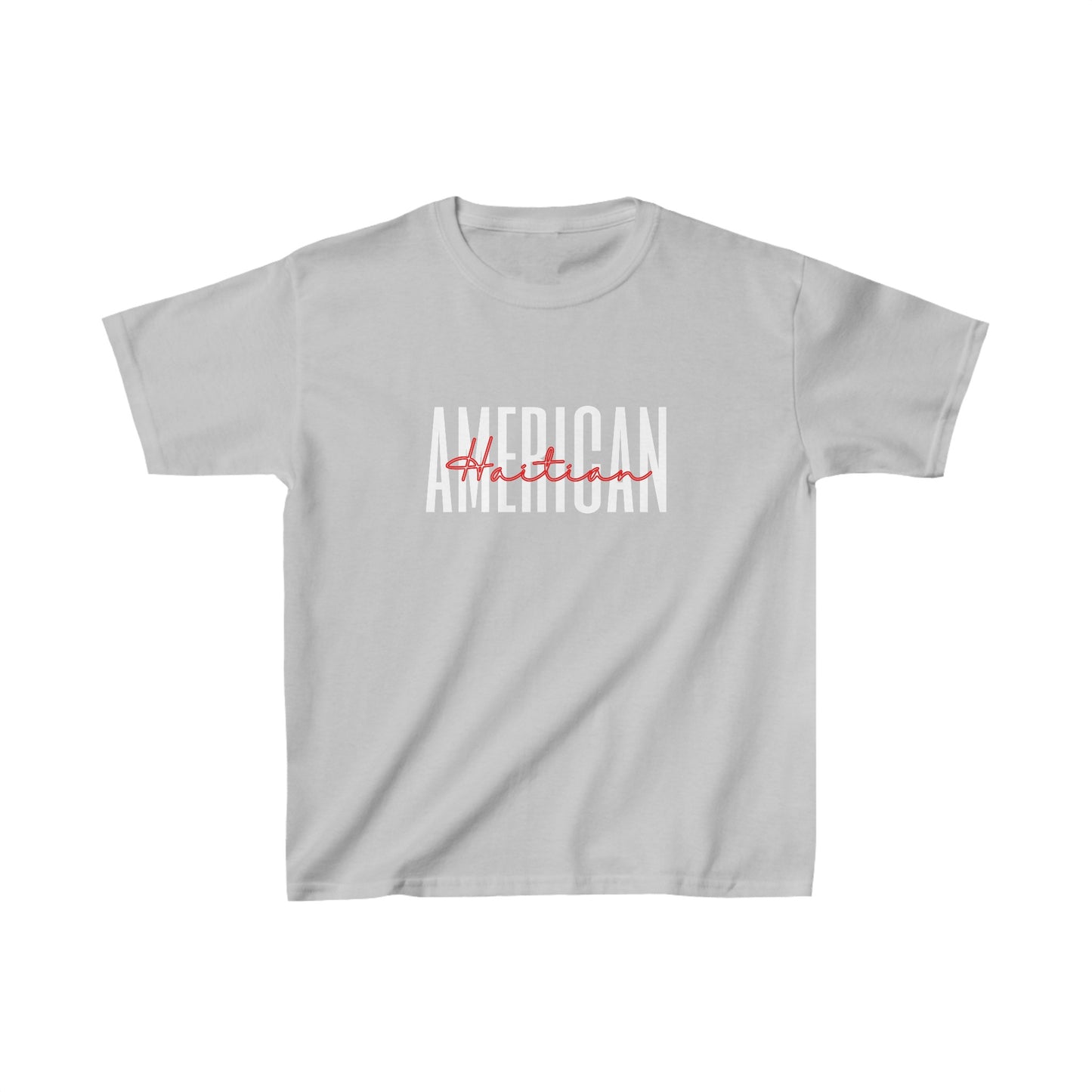 Kids Haitian American Haiti Color Text T-Shirt | Unisex Tee Shirt