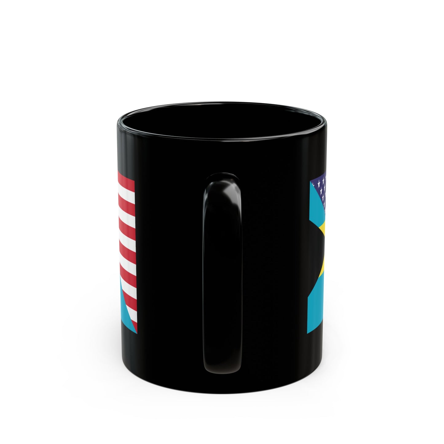 Bahamas American Flag Bahamian USA Black Mug (11oz, 15oz)