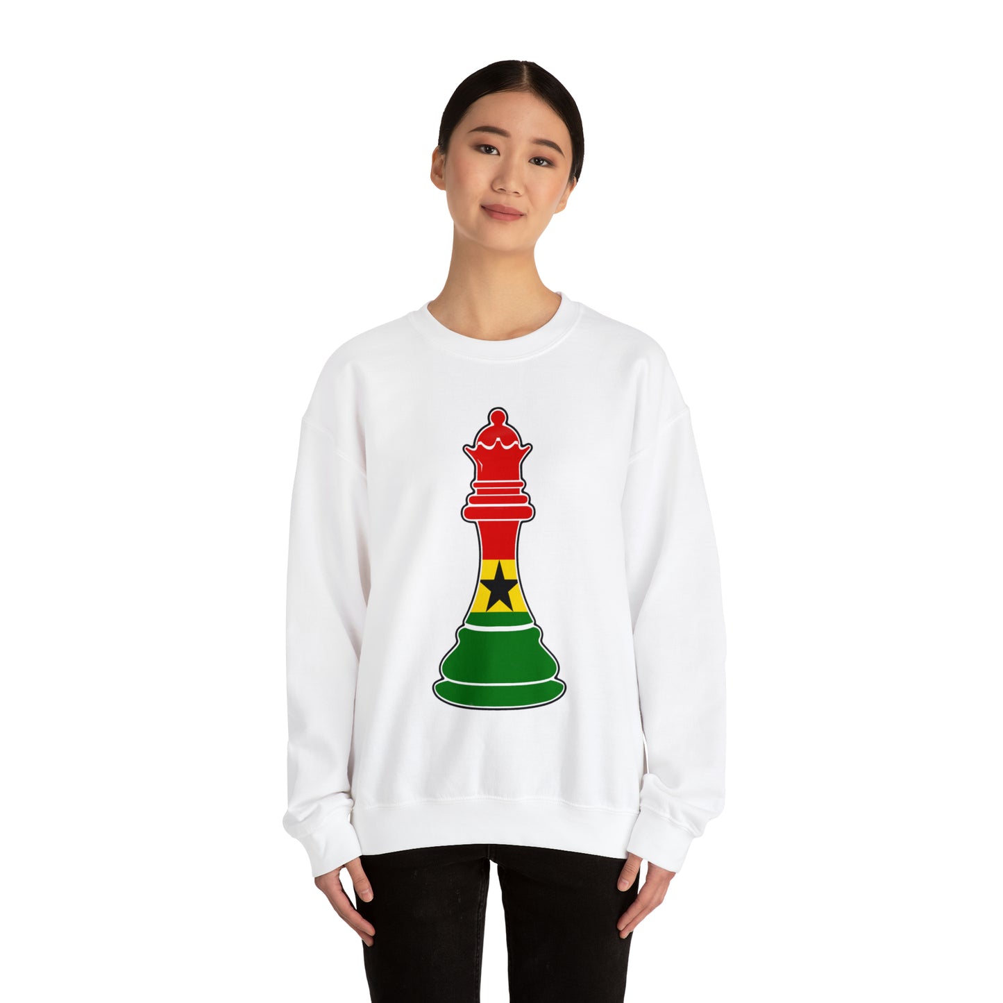 Ghanian Queen Flag Chess Piece Ghana Unisex Sweatshirt