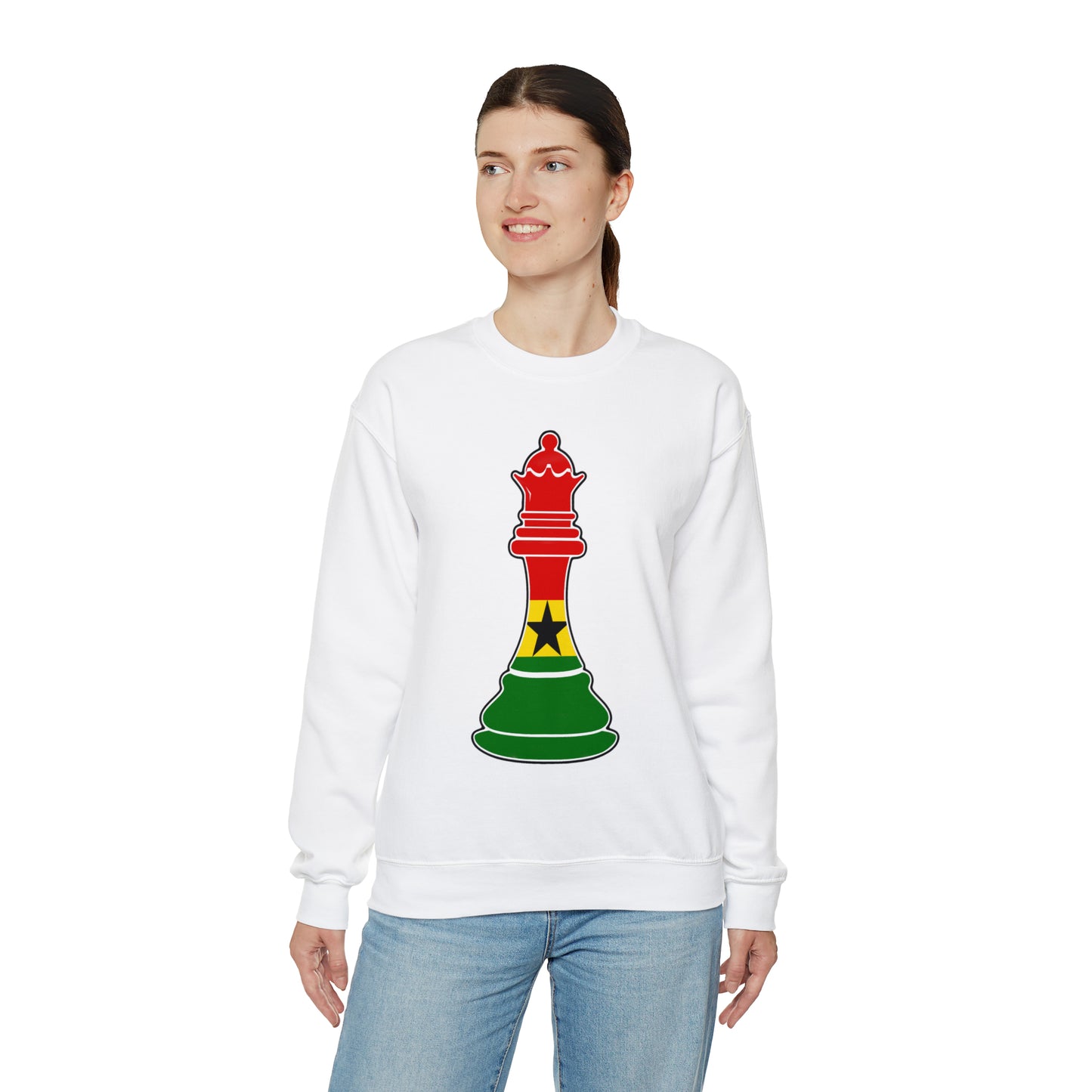 Ghanian Queen Flag Chess Piece Ghana Unisex Sweatshirt