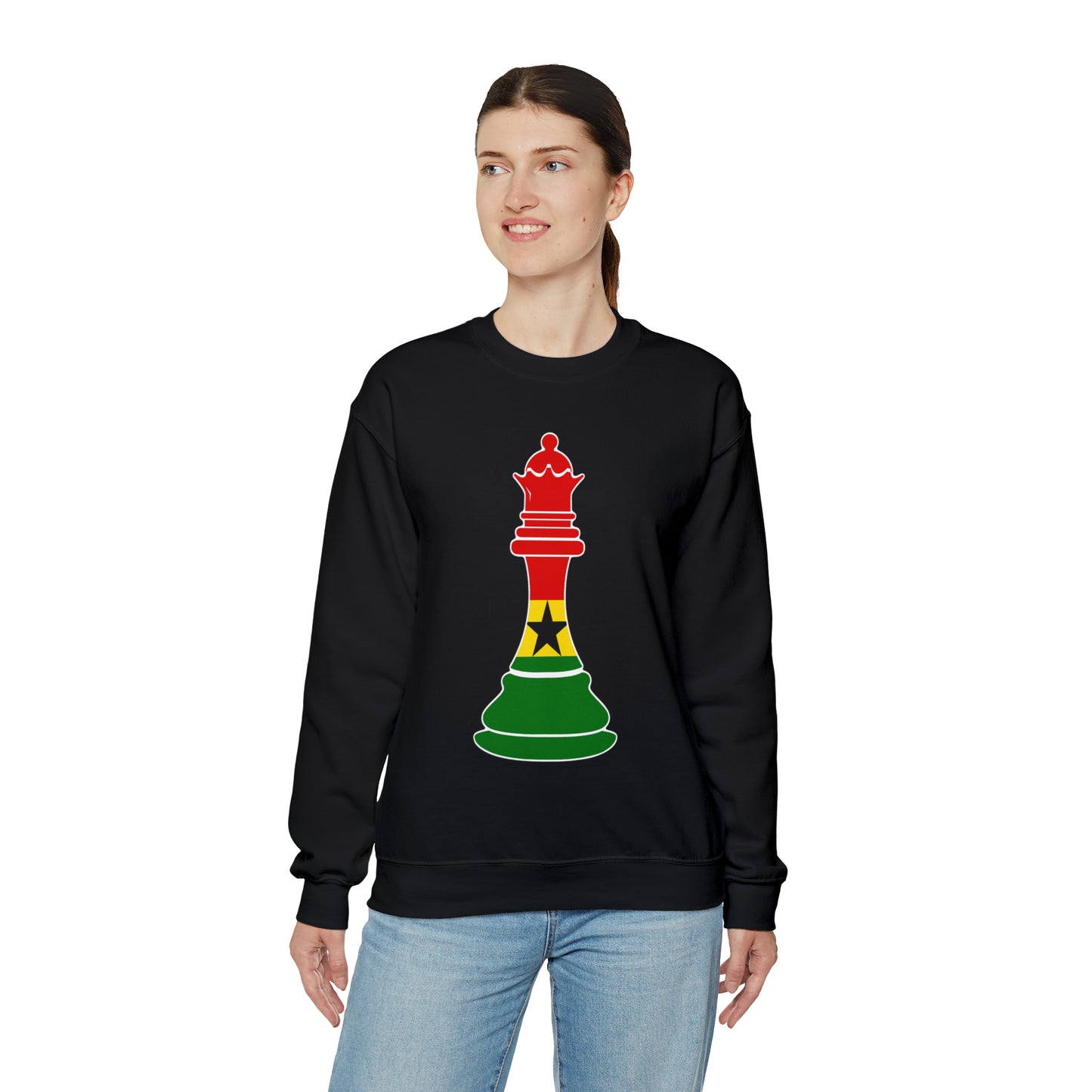 Ghanian Queen Flag Chess Piece Ghana Unisex Sweatshirt