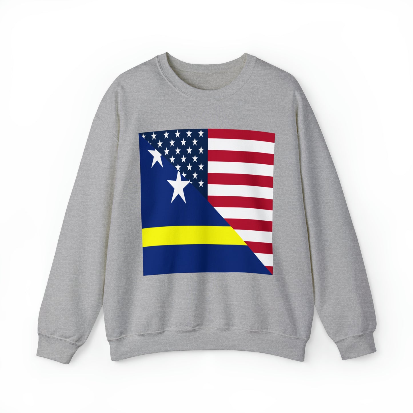 Curacao American Flag Half Curacaoan USA Unisex Sweatshirt