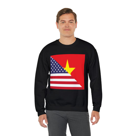 Vietnamese American Flag Half Vietnam USA Unisex Sweatshirt