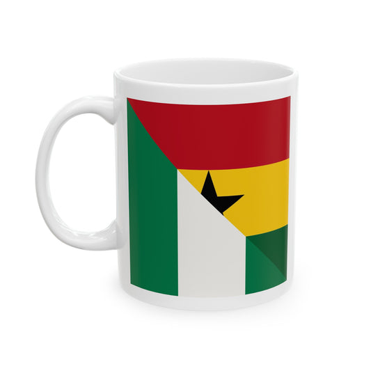 Nigerian Ghanaian Flag Nigeria Ghana Naija Ceramic Mug 11oz, 15oz Cup