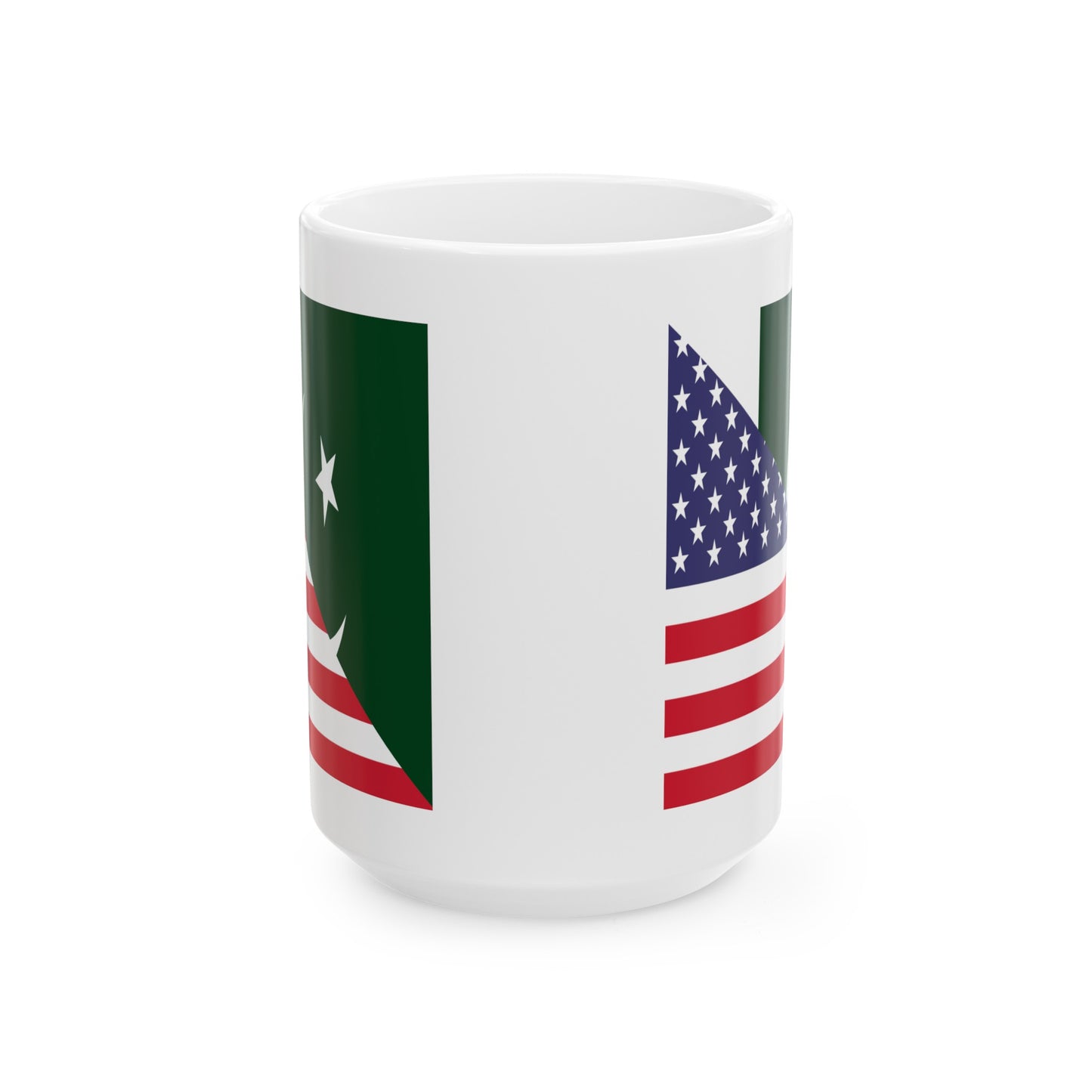 Pakistani American Flag Pakistan USA Ceramic Mug 11oz, 15oz Cup