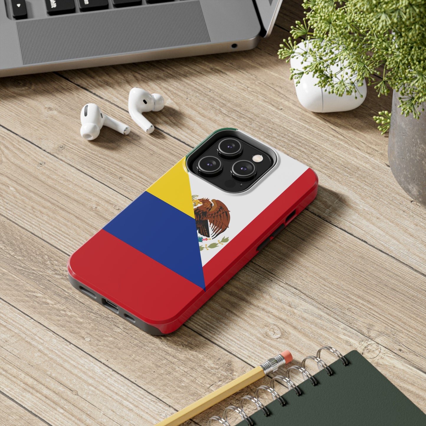 Mexican Colombian Flag Half Mexico Colombia Tough Phone Cases