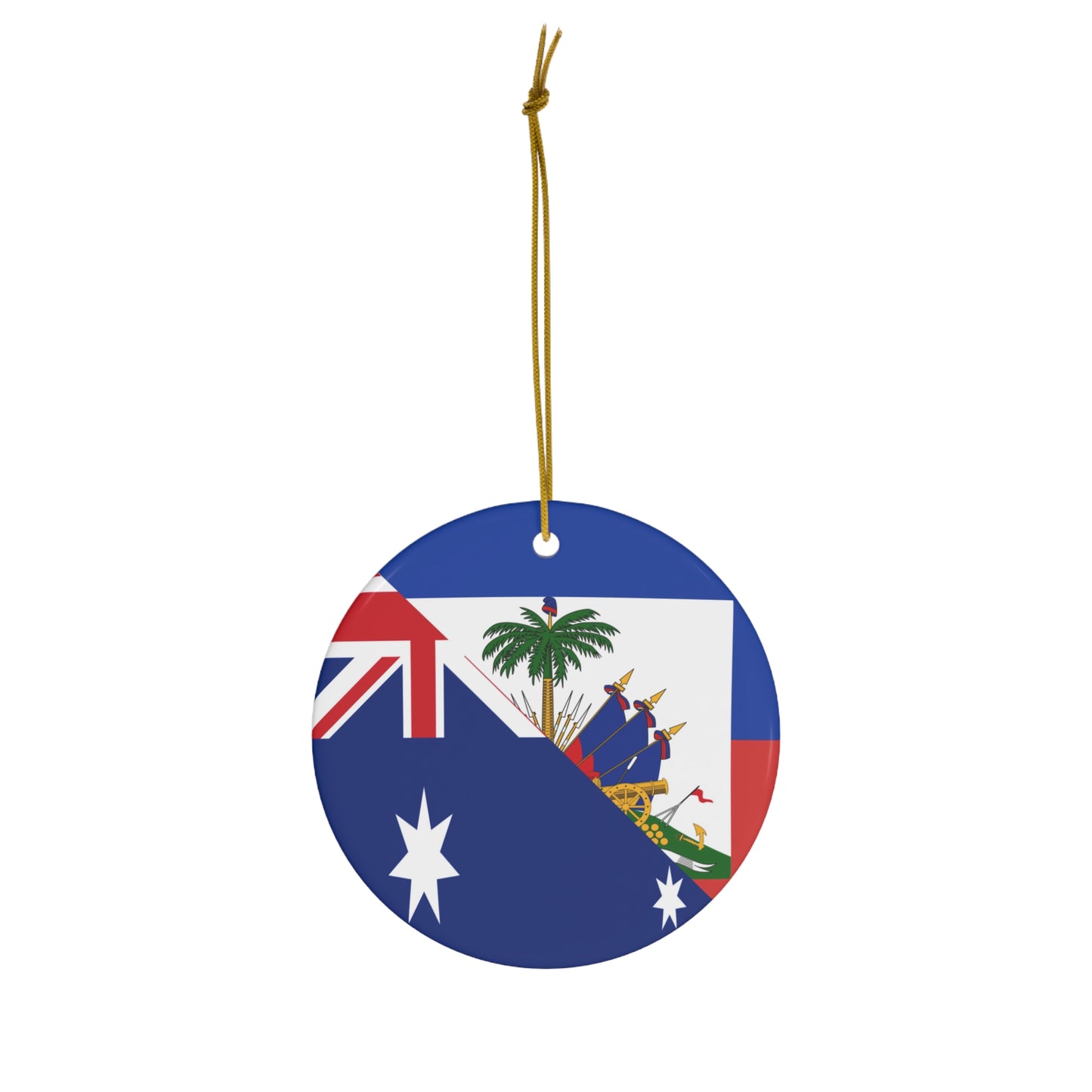 Australian Haitian Flag Australia Haiti Ceramic Ornament | Christmas Tree Ornaments