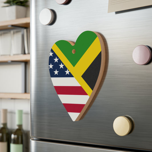 Jamaican American Flag | Jamaica United States Wooden Ornament