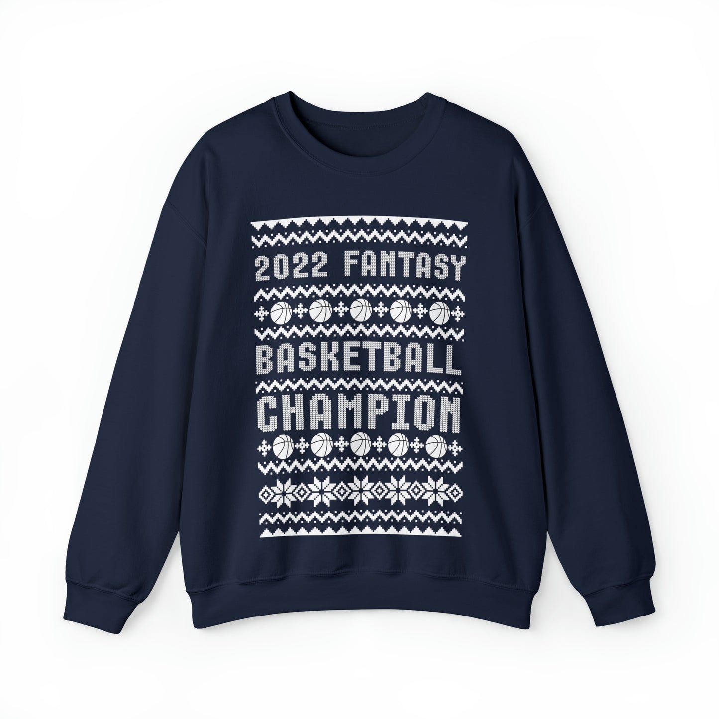 2022 Fantasy Basketball Champion Ugly Christmas Holiday Champ Unisex Sweatshirt