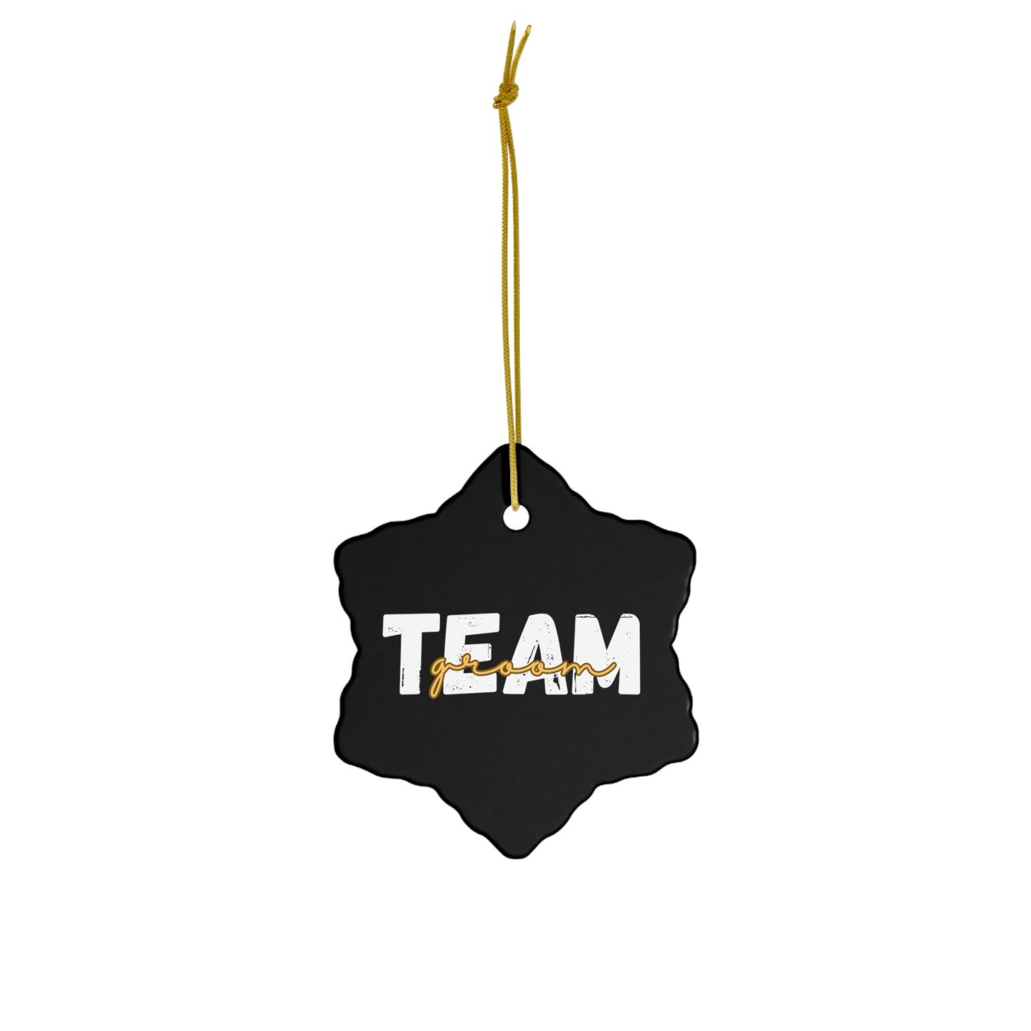 Team Groom Squad Bridal Shower Bachelor Wedding Gift Ceramic Ornament | Christmas Tree Ornaments