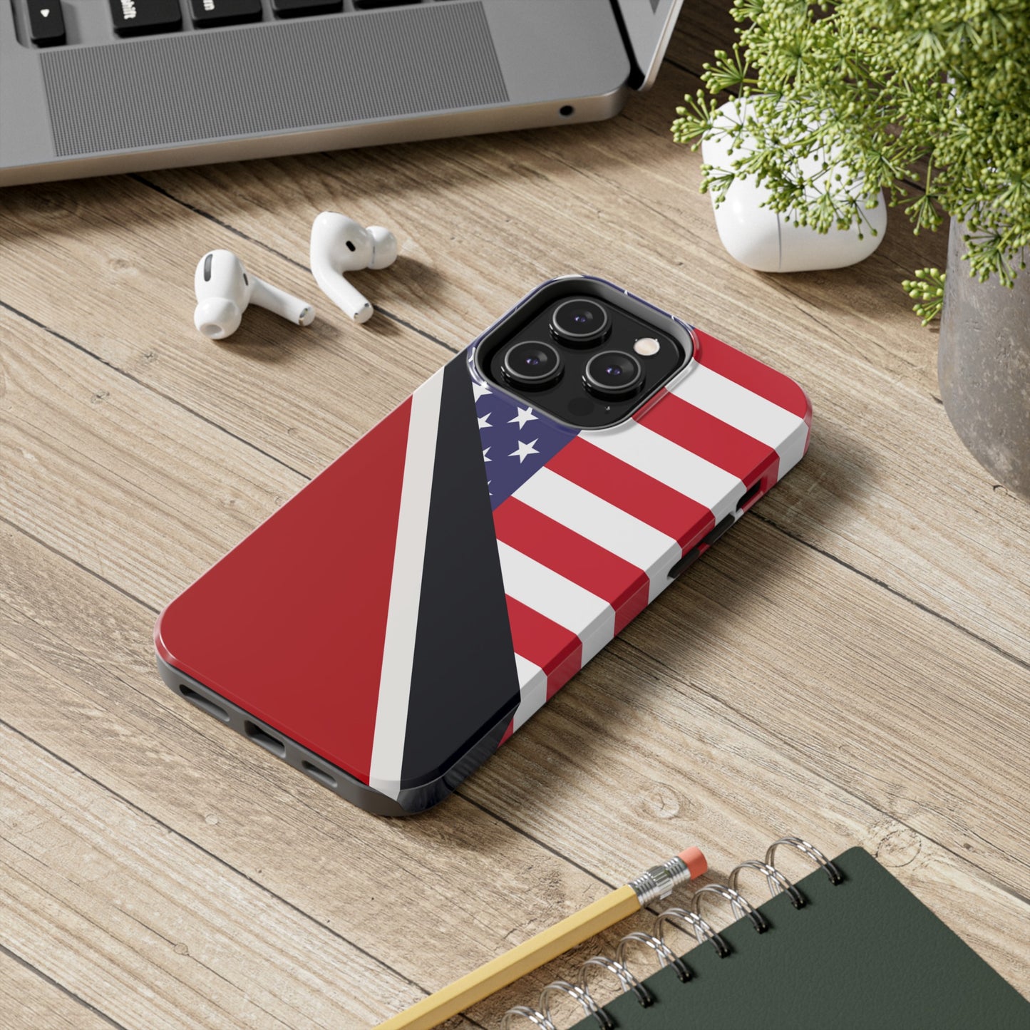 Trinidad American Flag Trini USA Tough Phone Cases