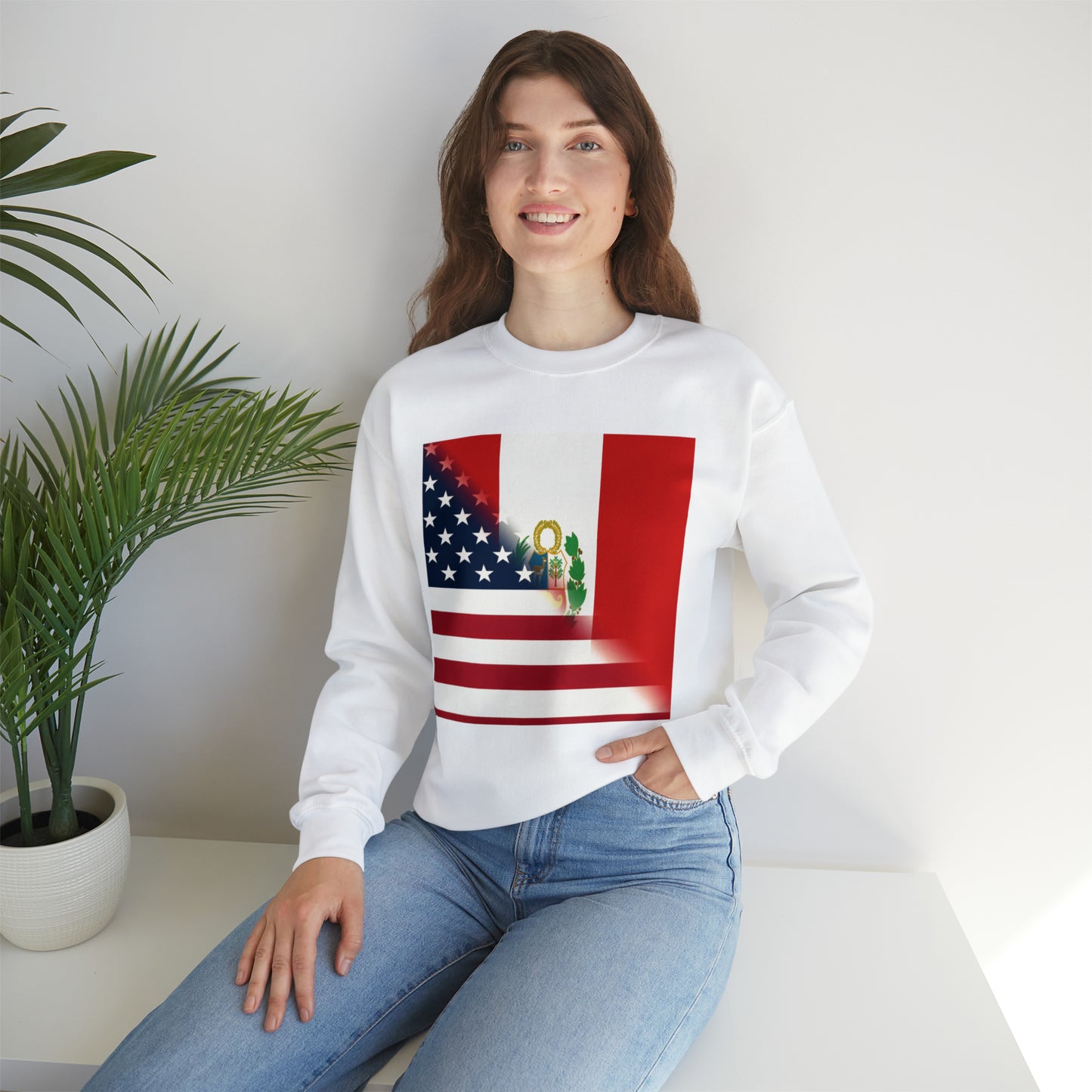 Peru America Flag | Peruvian American Flag Unisex Sweatshirt