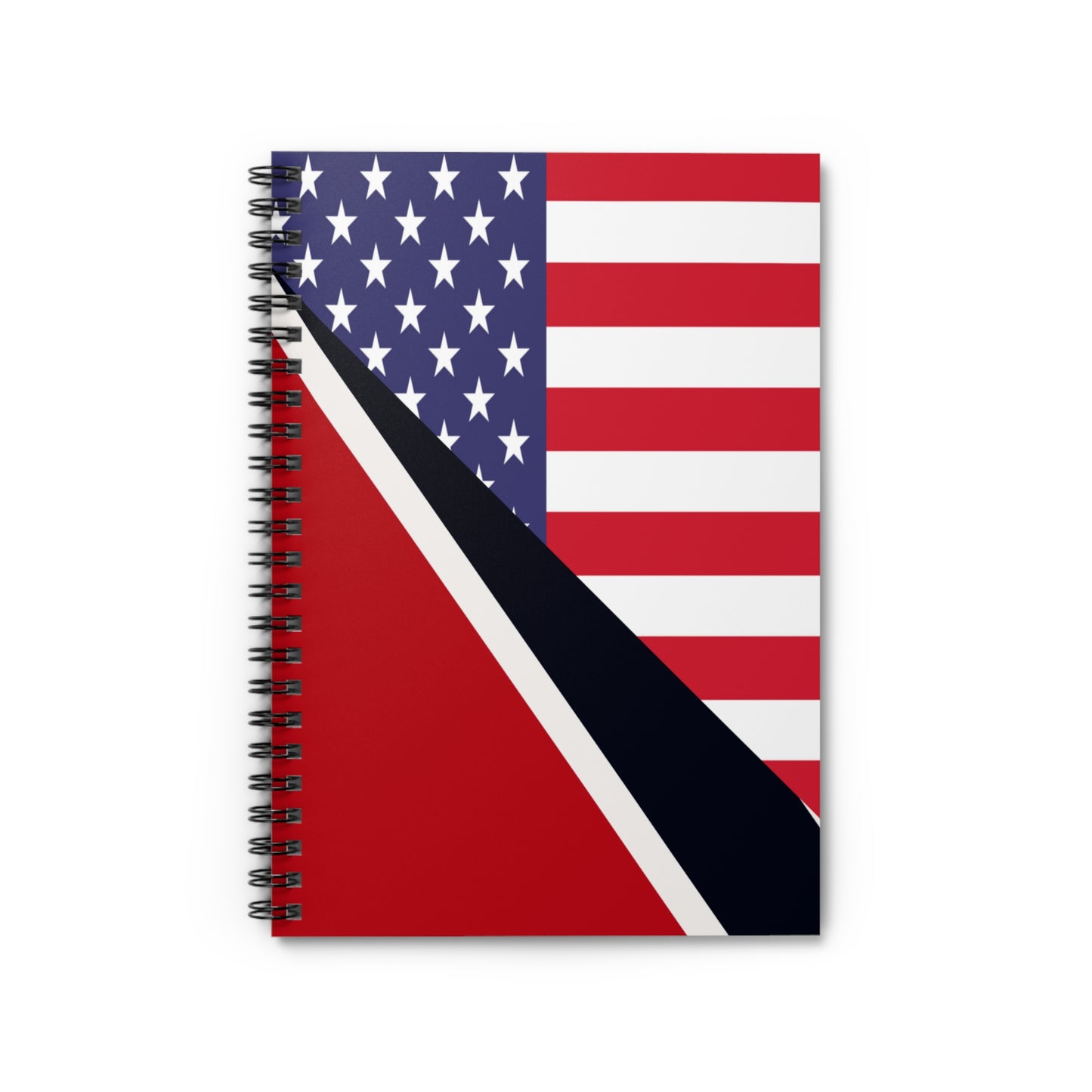 Trinidad American Flag Trini USA Spiral Notebook - Ruled Line