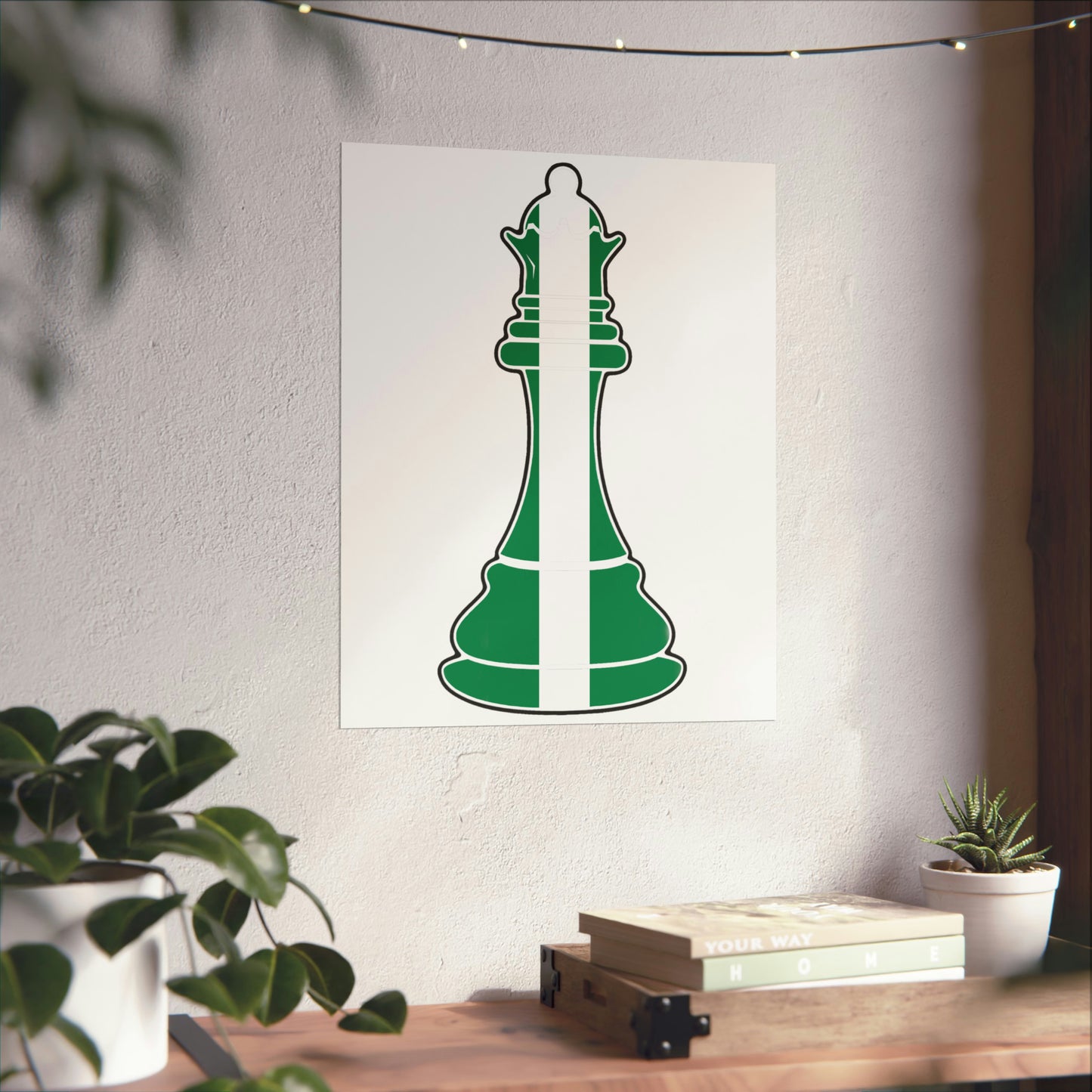 Nigerian Queen Flag Chess Piece Nigeria Premium Matte Poster