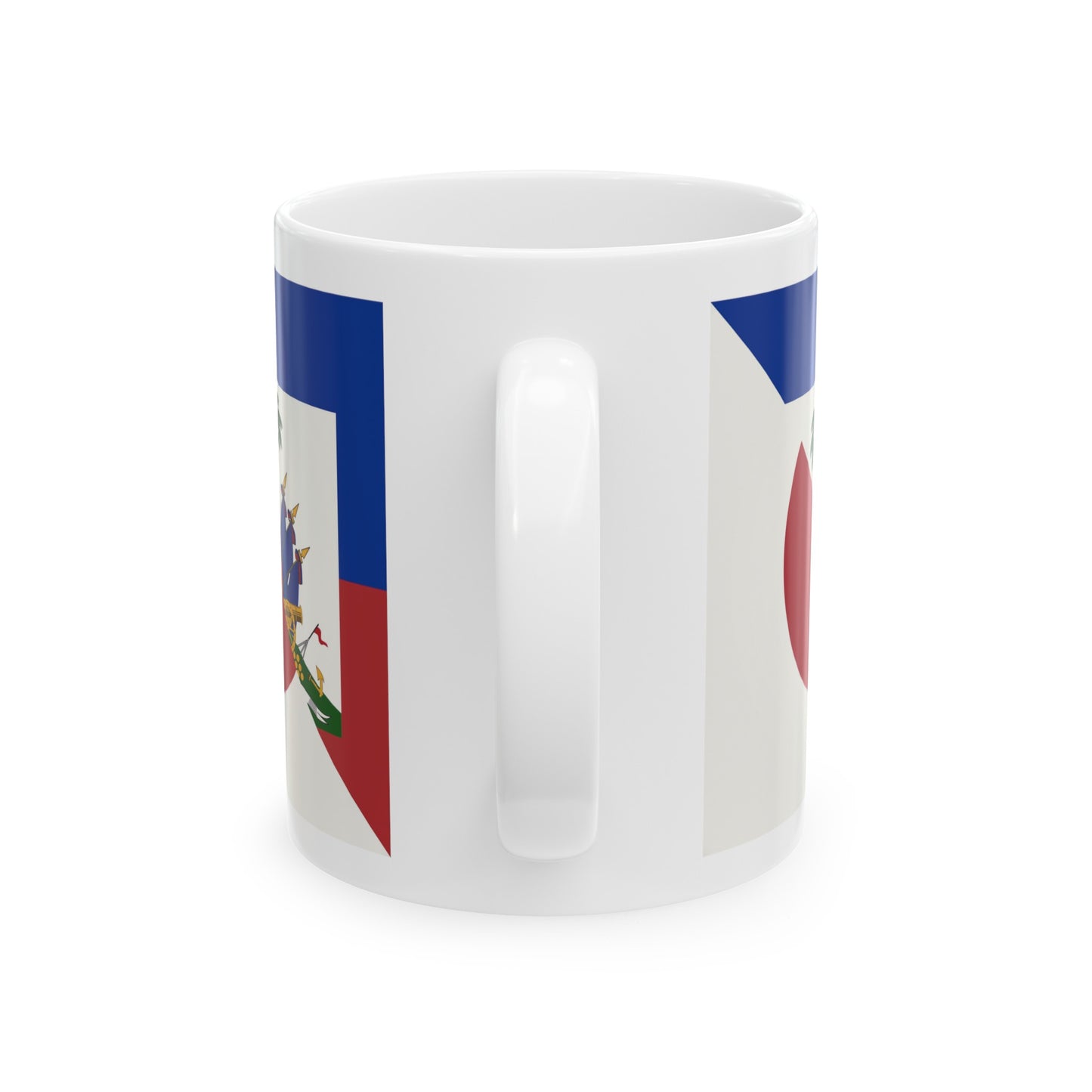 Haitian Japanese Flag | Half Haiti Japan Ceramic Mug 11oz, 15oz Cup