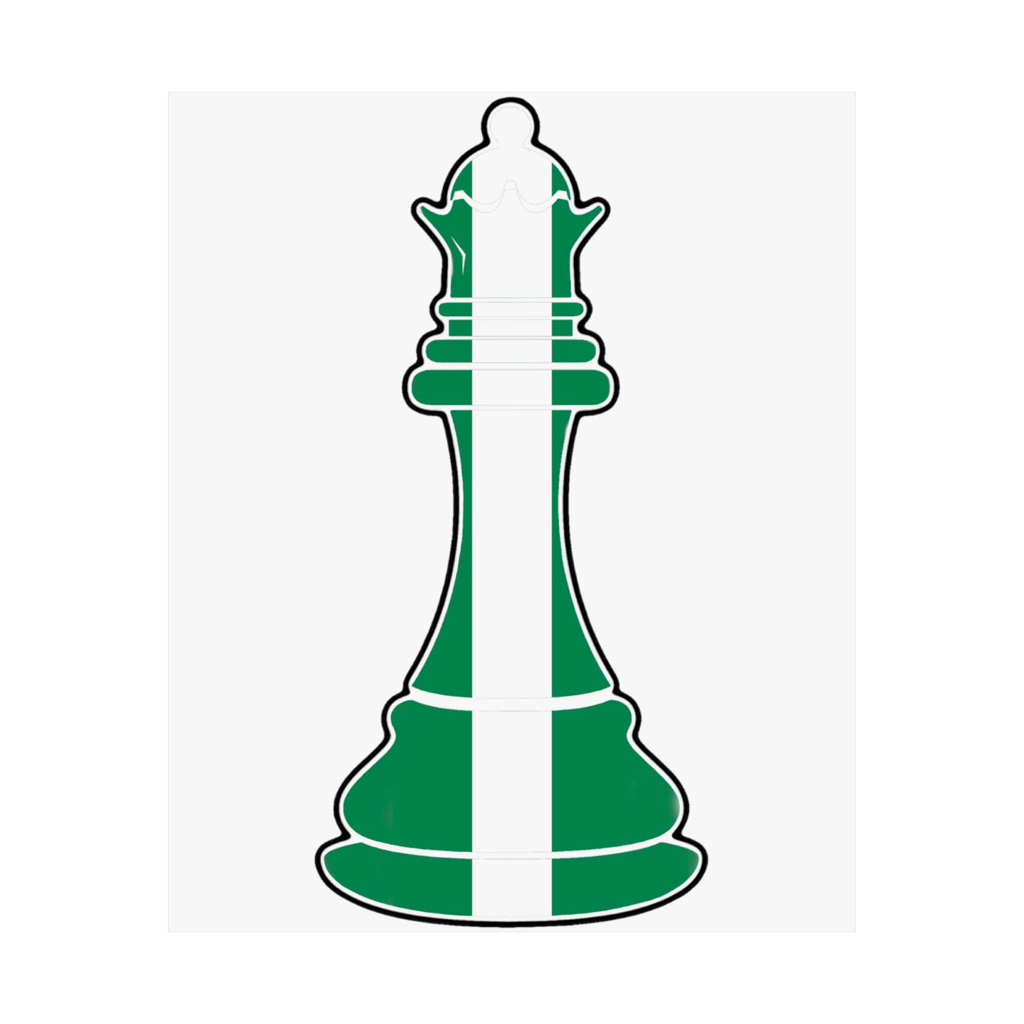 Nigerian Queen Flag Chess Piece Nigeria Premium Matte Poster