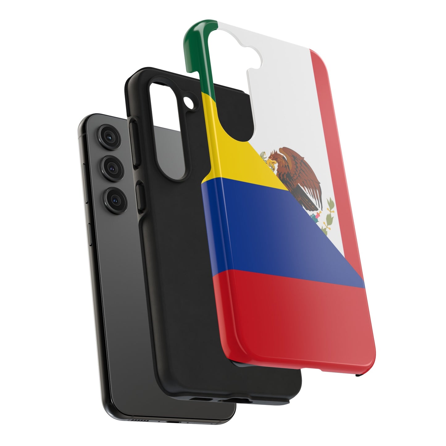 Mexican Colombian Flag Half Mexico Colombia Tough Phone Cases