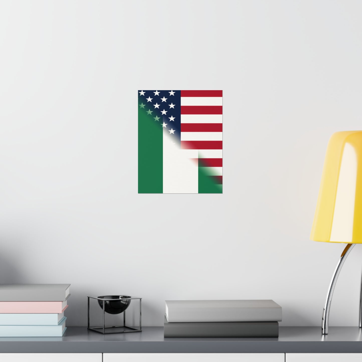 Nigerian American Flag Half Naija USA African Premium Matte Poster