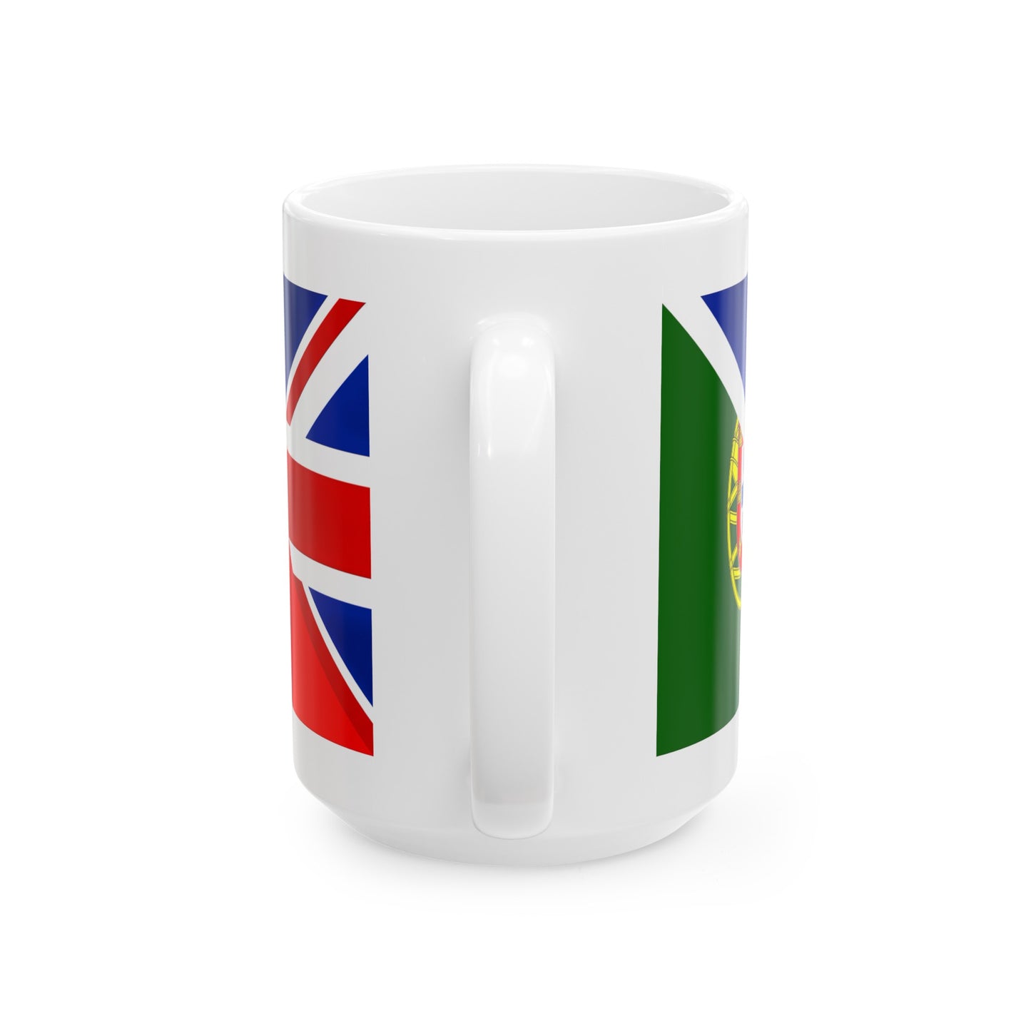 Portugues English Flag Portugal Union Jack Great Britain Ceramic Mug 11oz, 15oz Cup