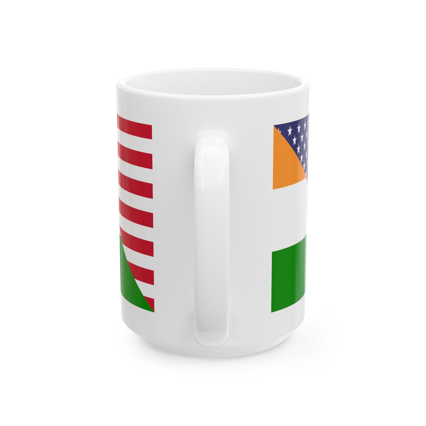 Indian American Flag Half India USA Ceramic Mug 11oz, 15oz Cup