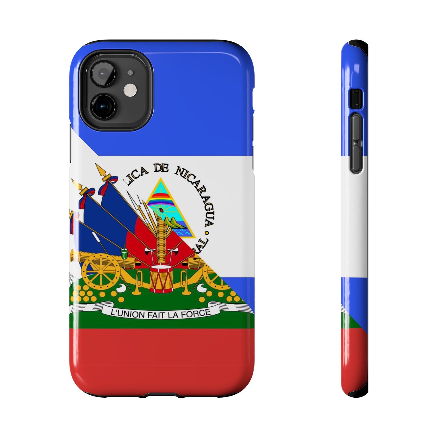 Haiti Nicaragua Flag Haitian Nicaraguan Tough Phone Cases