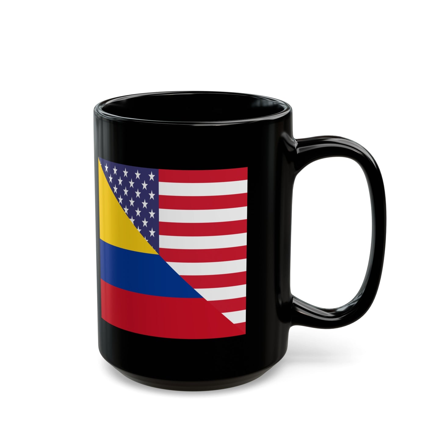 Colombian American Flag Colombia USA Black Mug (11oz, 15oz)