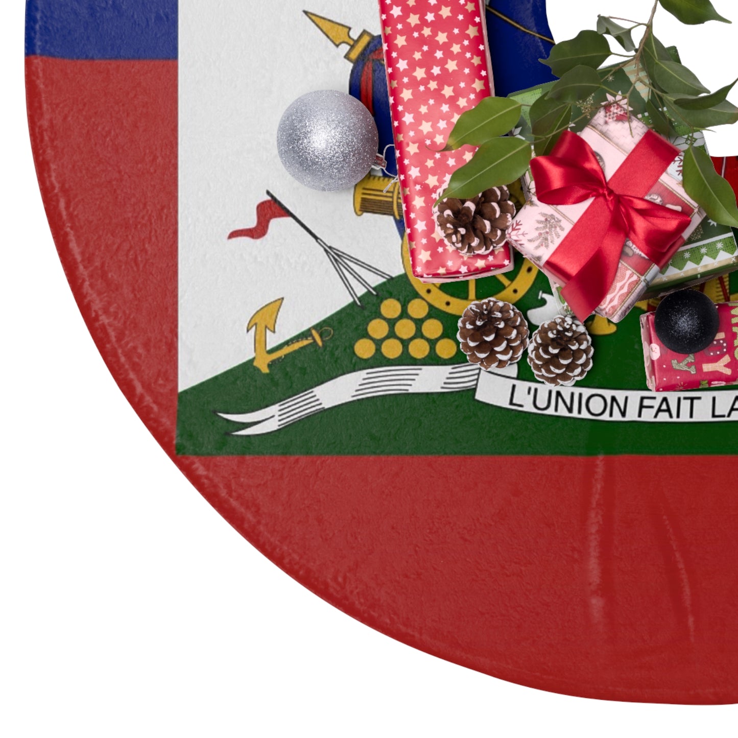 Haitian Canadian Flag | Half Haiti Canada Canadien Christmas Tree Skirt