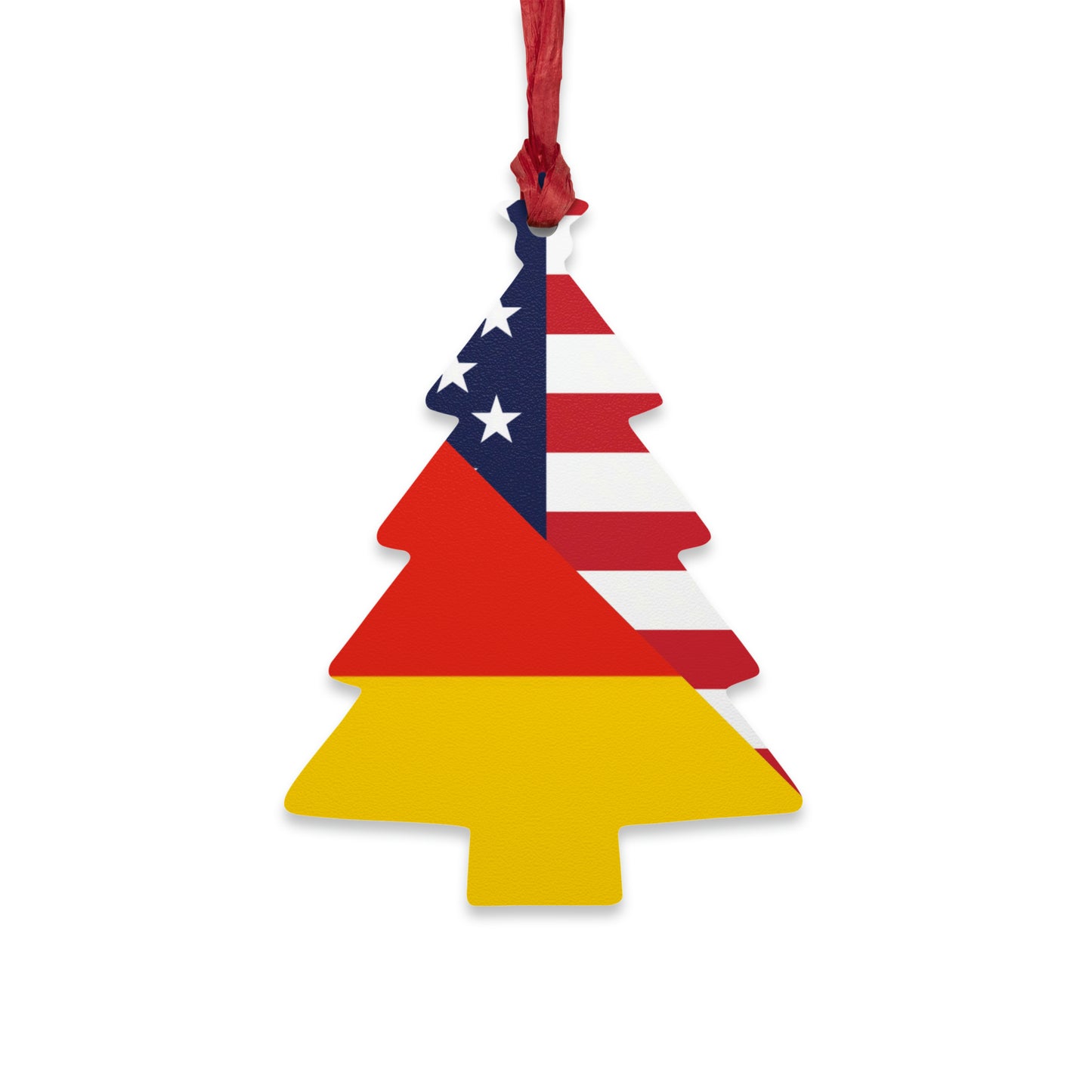 German American Flag Germany USA Wooden Ornament