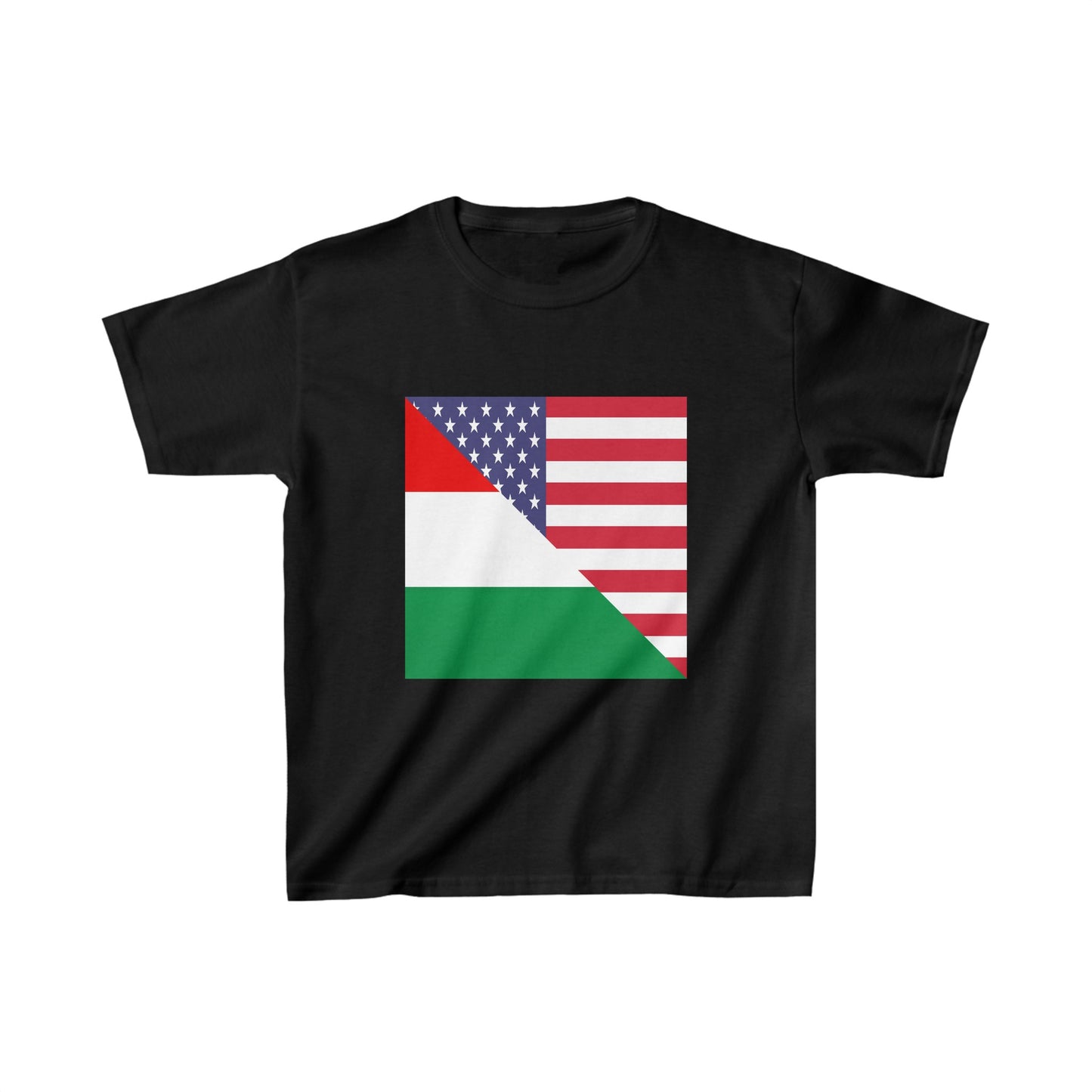 Kids Hungarian American Flag Hungary USA T-Shirt | Unisex Tee Shirt