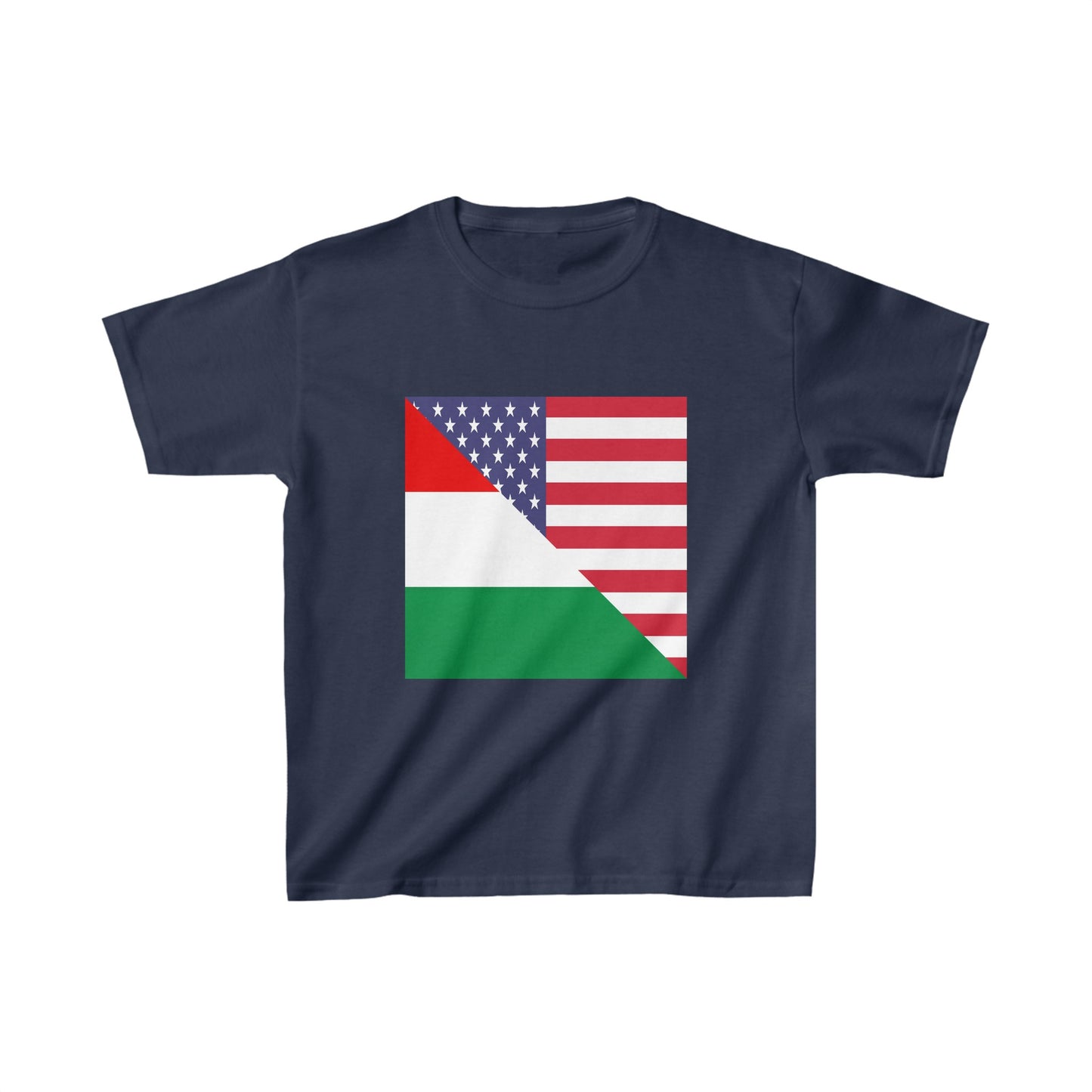 Kids Hungarian American Flag Hungary USA T-Shirt | Unisex Tee Shirt