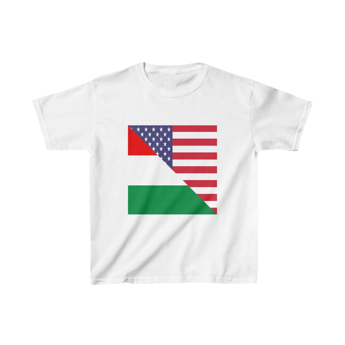 Kids Hungarian American Flag Hungary USA T-Shirt | Unisex Tee Shirt