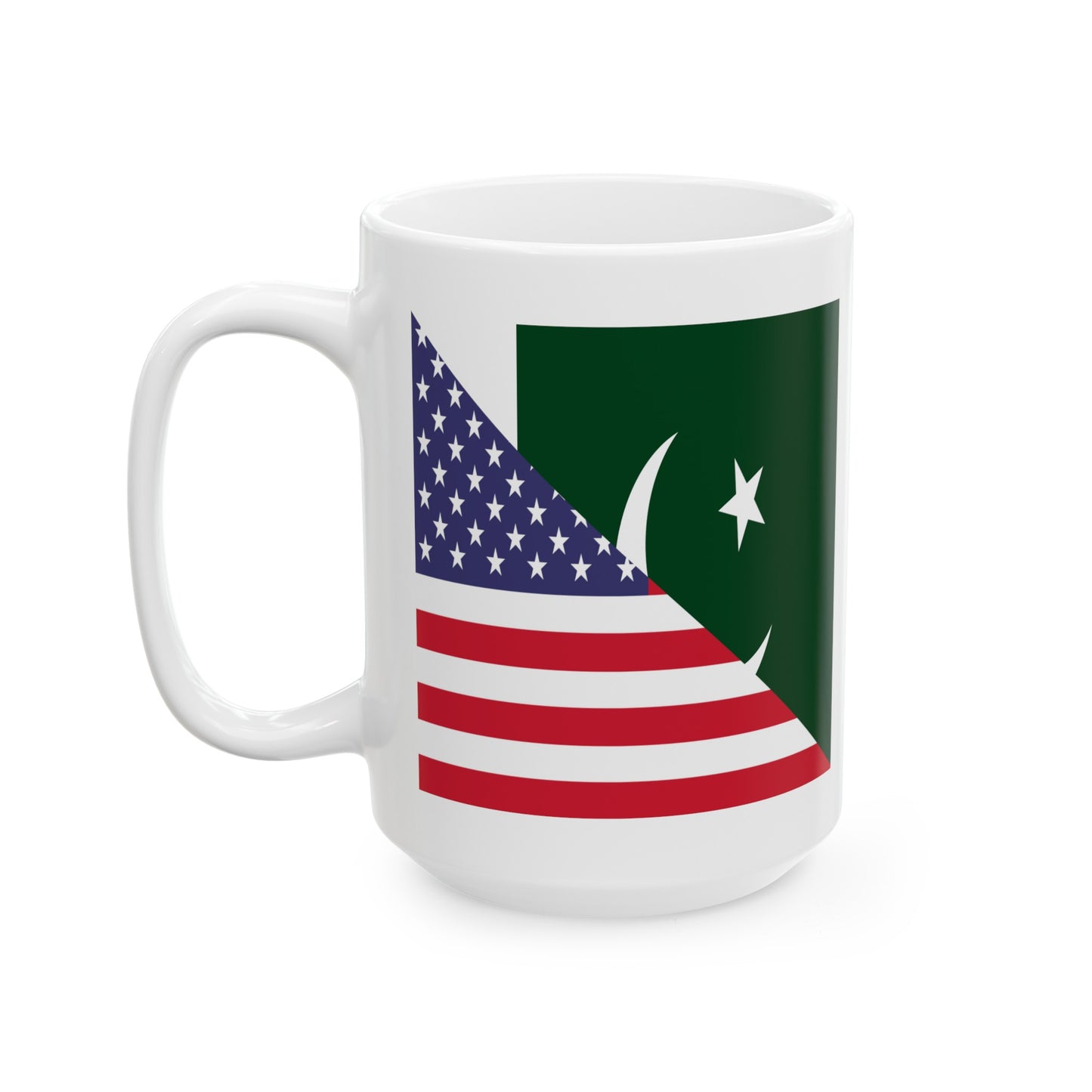 Pakistani American Flag Pakistan USA Ceramic Mug 11oz, 15oz Cup