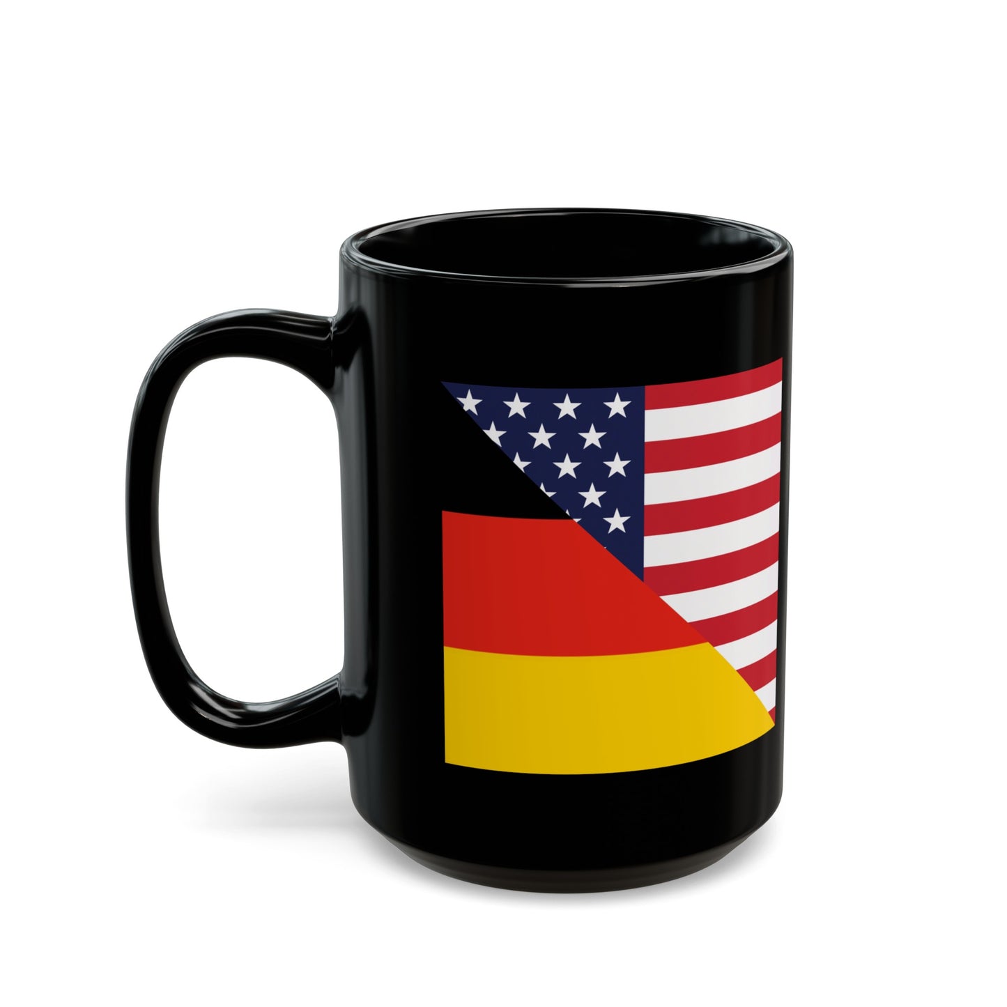 German American Flag Germany USA Black Mug (11oz, 15oz)